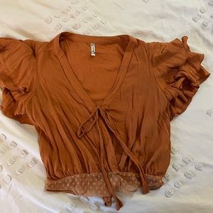 Free people ruffle shoulder bodysuit